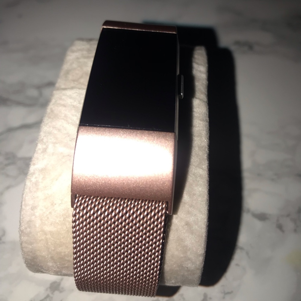 Fitbit charge 2 watch with pink band
